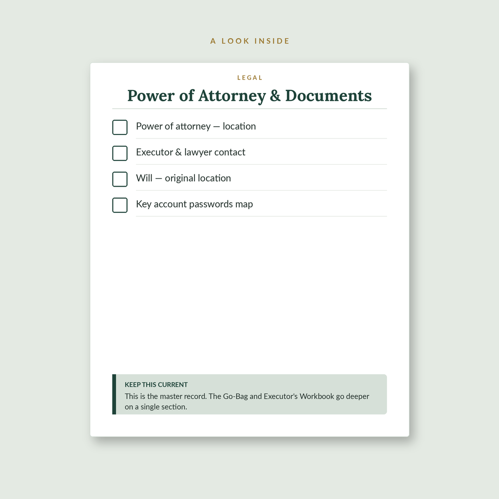 Aging Parent Emergency Binder