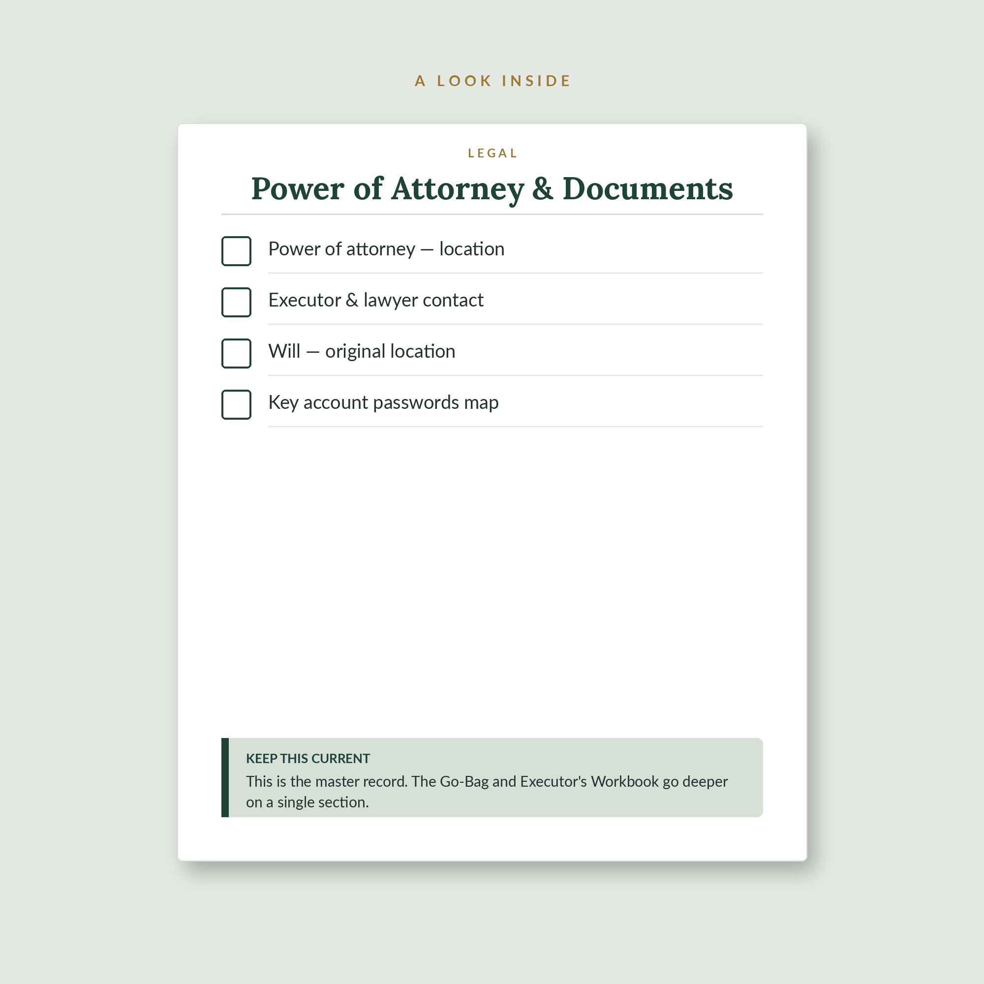 Aging Parent Emergency Binder