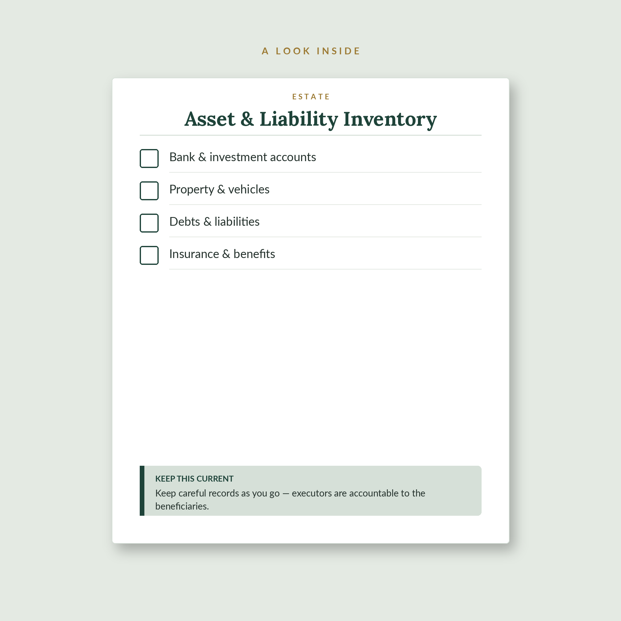 Executor's Workbook