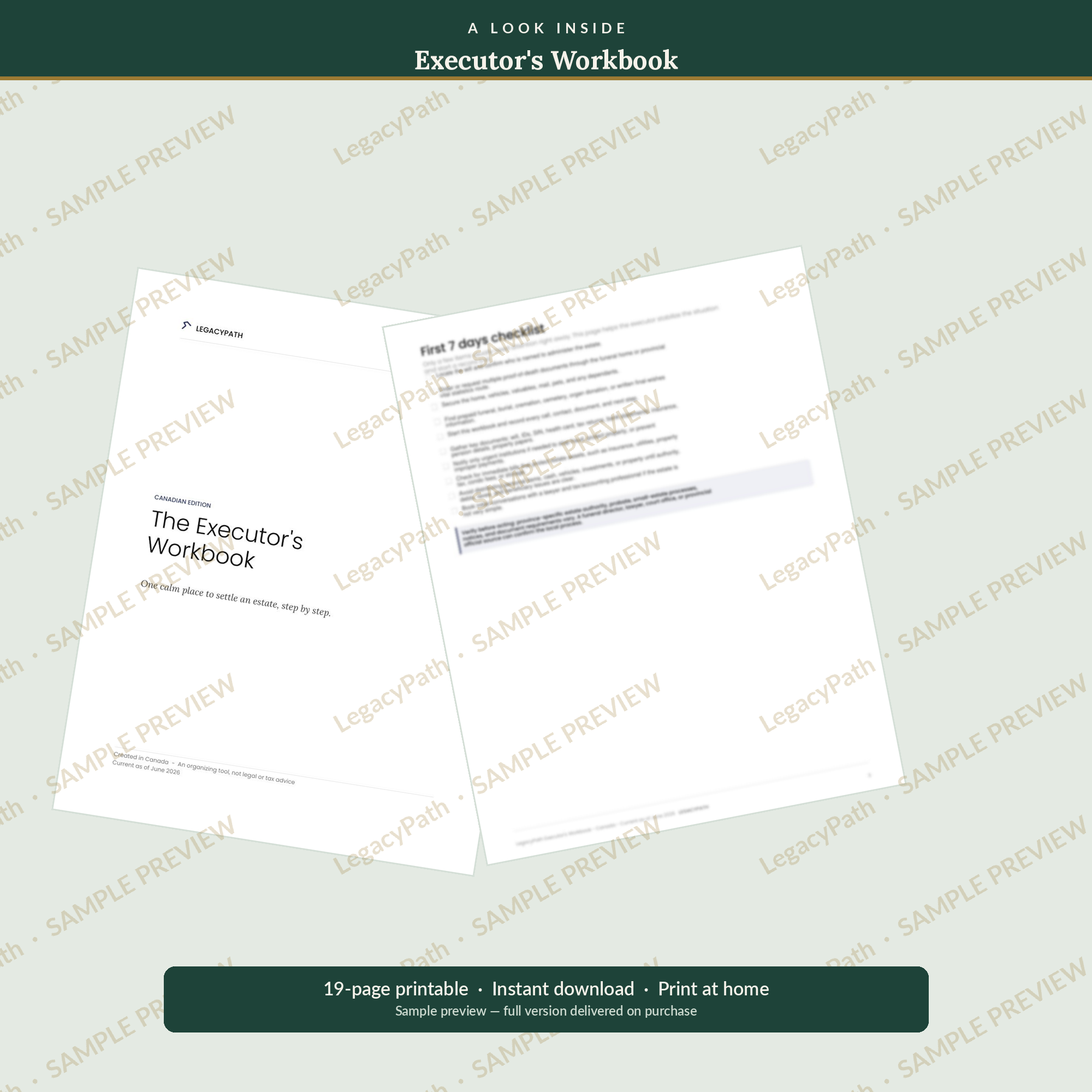 Executor's Workbook