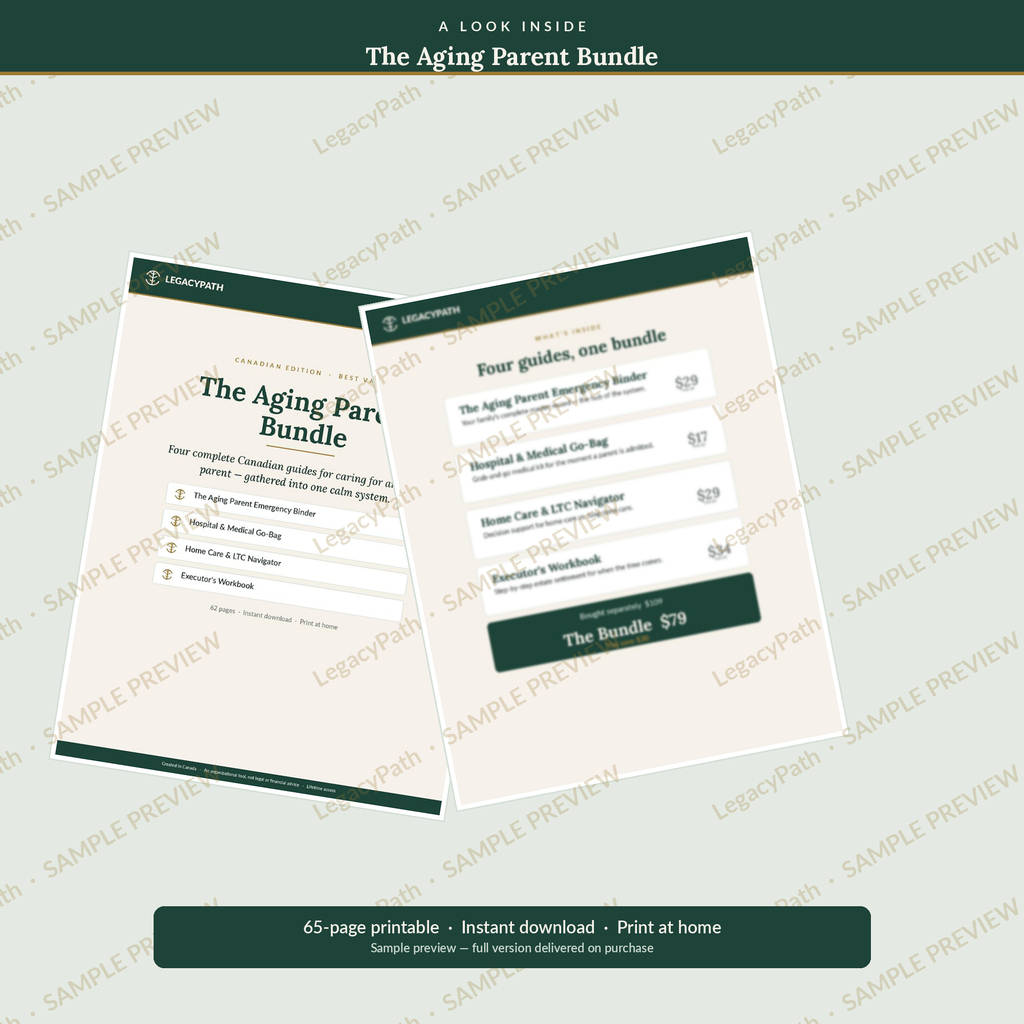 Aging Parent Caregiver Bundle