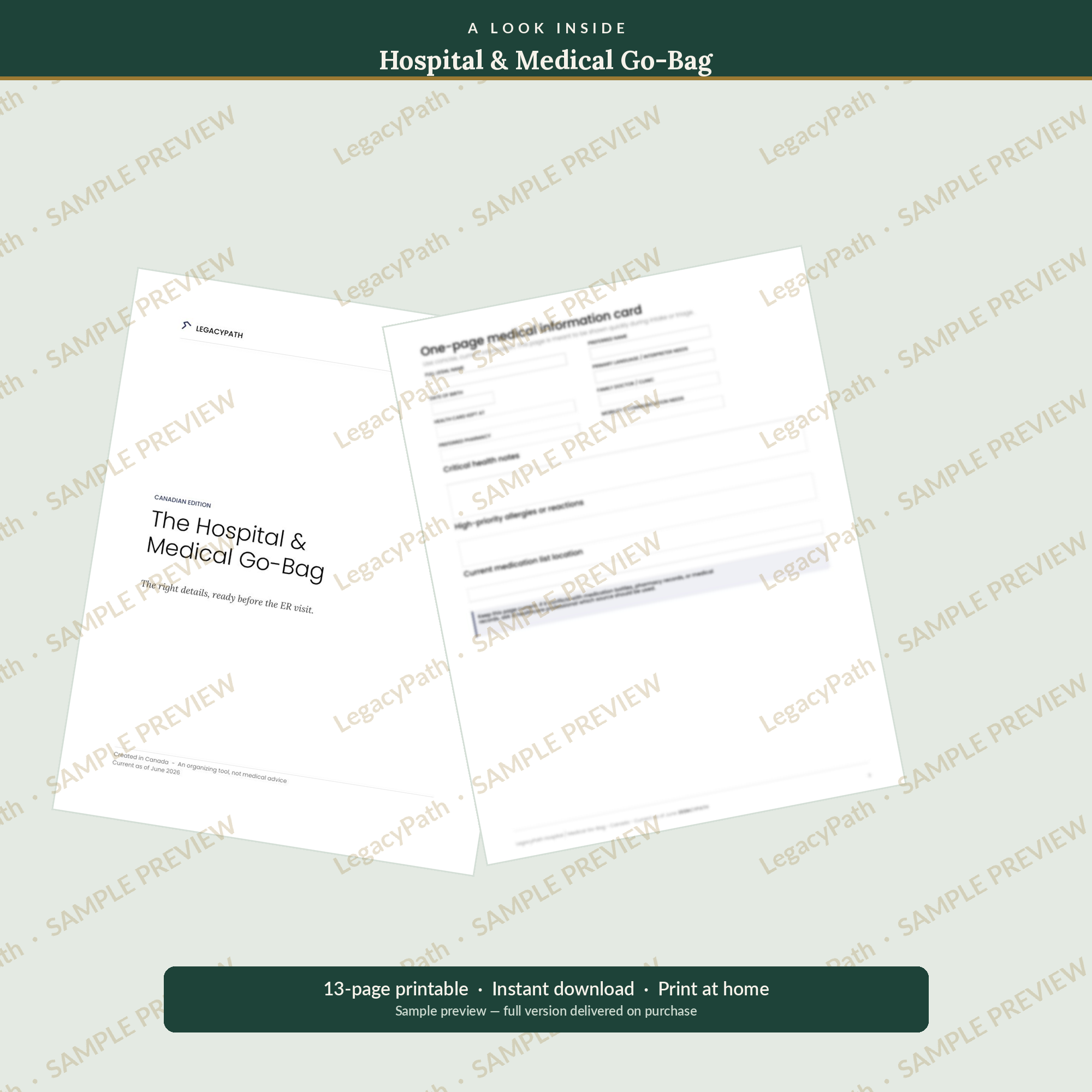 Hospital & Medical Go-Bag for Aging Parents