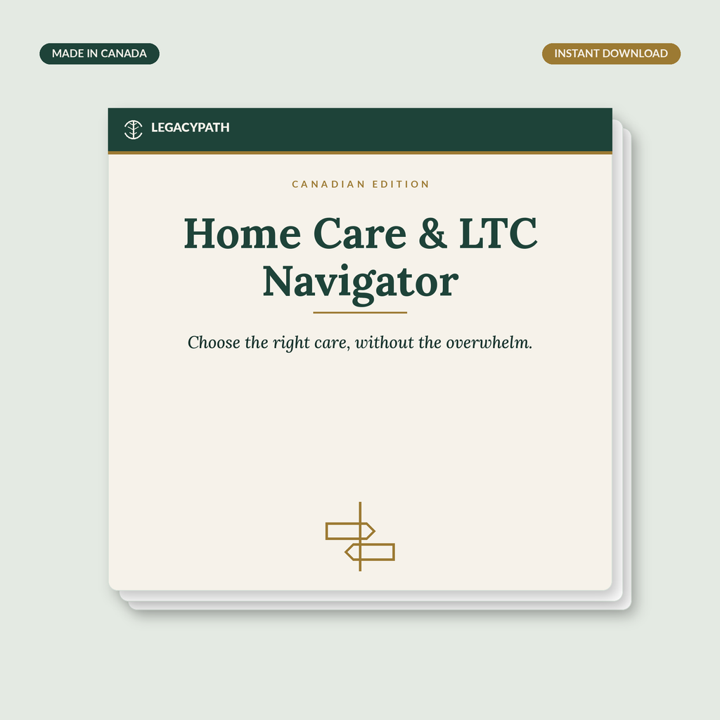 LegacyPath Home Care and Long-Term Care Navigator printable Canadian guide cover